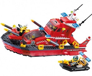 Конструктор – Катер с фигурками и аксессуарами, 340 деталей (Enlighten Brick, BRICK906 (С)
