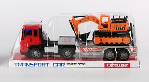 Инерционный автовоз с экскаватором (Junfa Toys, 8268-32B)