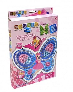 Мозаика Бабочка 3в1, с крыльями, 4 ленточками и более 500 деталями мозаики (Funnivation, FM1412)