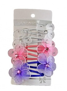 Набор – Лепестки, 6 заколок (Shantou Gepai, YLB-S012)