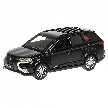 Модель Mitsubishi Outlander, 12 см, открывающиеся двери, инерционная, черный 