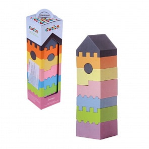 Пирамидка-конструктор деревянная – Башня LD-3, 8 деталей (Cubika, 11322)