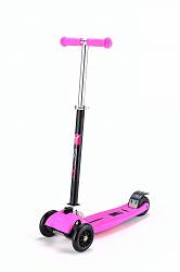 Трехколесный самокат Maxi City pink Y-Scoo, 4129RT - миниатюра