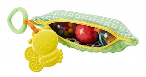 Fisher-Price. Плюшевая игрушка-погремушка - Горошек (Mattel, DRD79)