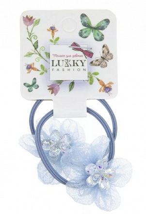 Резинки для волос Lukky Fashion - Цветок с блестками, 2 штуки  