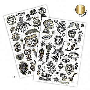 Татуировки с эффектом Золото, 2 листа (Djeco, 09595)