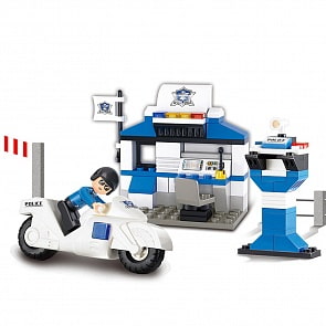 Конструктор – Полицейский участок с фигуркой, 86 деталей (Sluban, M38-B0272)