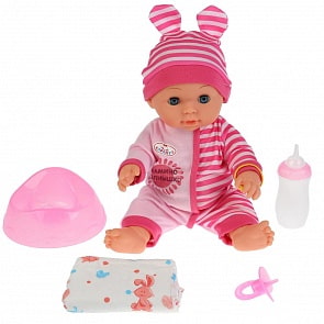 Интерактивный пупс, 30 см, 3 функции, пьет и писает, закрывает глазки (Карапуз, Y30DP-HDS-IC-RU) (ассортимент)