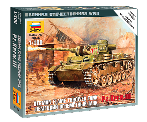 Модель сборная - Немецкий огнемётный танк Pz.Kfw III (Звезда, 6162з)