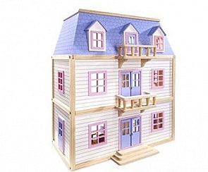 Дом для кукол, трехэтажный, 19 предметов (Melissa&Doug, 4588_md)