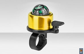 Звонок алюминий/пластик 14А-02/210101, дизайн –Компас, цвет черно-золотистый (RT, 4206RT)