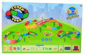Супертрек из 159 деталей с машинками (ABtoys, PT-00977)