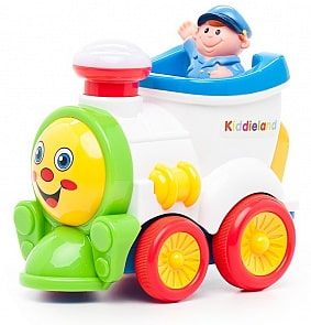 Интерактивная развивающая игрушка Забавный паровозик на радиоуправлении (Kiddieland, KID 041988)