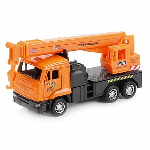 Кран Камаз 12 см, металлический инерционный, открываются двери (Технопарк, SB-16-23WB)