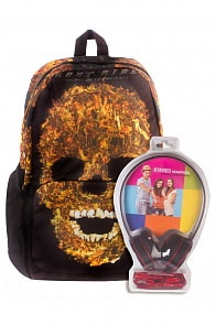 Рюкзак – Призрачный гонщик с наушниками, черный с коричневым (Аверс, WA-1505020)