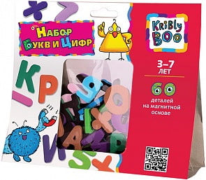 Набор магнитных букв и цифр (KRIBLY BOO, 47099)