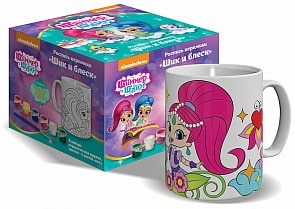 Роспись керамики - Кружка Шиммер и Шайн. Шик и блеск, с красками (Росмэн, 34213)