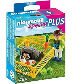 Экстра-набор -  Девочка с морскими свинками (Playmobil, 4794pm)