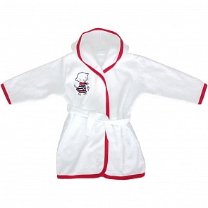 Халатик махровый Золотой Гусь - Морские котята, красный, размер 80 (Золотой гусь, ЗГ-7298)