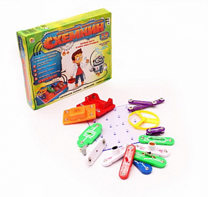 Электронный конструктор – Схемкин, 58 схем, 18 деталей (Рыжий кот, К-6010)