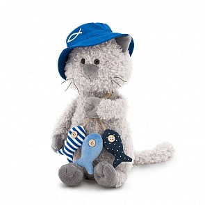 Мягкая игрушка - Кот Обормот: Рыбак, 20 см. из сери Life (Orange, OS686/20)