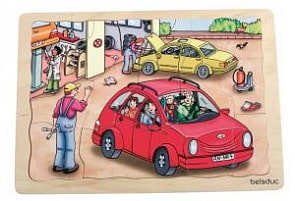Развивающий Пазл "Автомастерская"