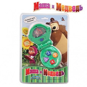 Игрушечный телефон с эффектами звука и света - Маша и Медведь (Затейники, 1111721)