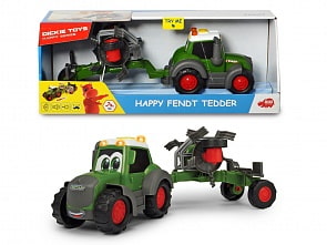 Трактор Happy Fendt с ворошилкой для сена 30 см, свет, звук (Dickie Toys, 3815002)