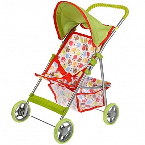 Коляска-книжка металлическая, резиновые колёса (Карапуз, 63AEM-19-C2)