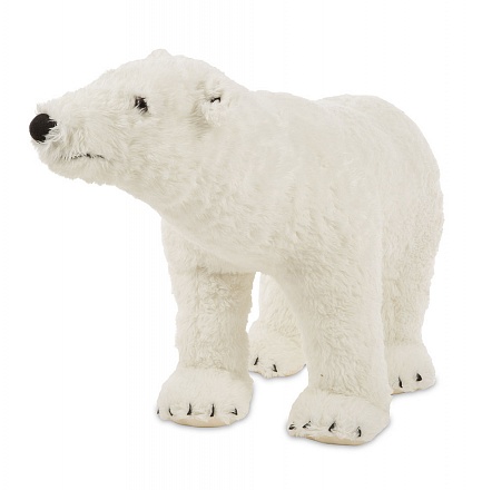 Мягкая игрушка - Белый Мишка, 86 х 51 см. 