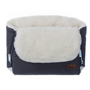 Муфта меховая для коляски Nuovita Vichingo Bianco Cinereo/Пепельный (Nuovita, NUO-mVICB_2174)