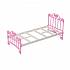 Кроватка с постельным бельем, розовая  - миниатюра №1