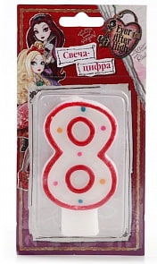 Свеча-цифра «8» - Ever After High (Веселый Праздник, SVC-8-EAHsim)