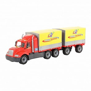 Автомобиль бортовой тентовый - Майк с прицепом (Полесье, 55583)