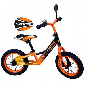 Беговел со звонком и зеркалом, диаметр колес 12 дюймов (Mustang, BBJK-12-01sim)