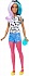 Кукла Барби с цветными волосами и набором одежды Игра с модой  - миниатюра №3