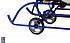 Санимобиль на колесах "Премиум", педальный принцип - бордо  - миниатюра №1