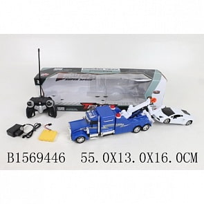 Радиоуправляемая машина – Эвакуатор с машинкой, на аккумуляторе, со светом (B1569446sim)