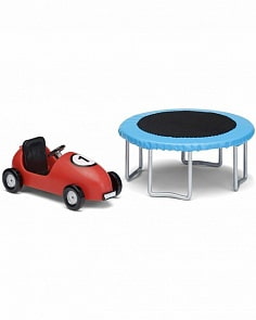 Аксессуары для домика Смоланд - Батут с машинкой (Lundby, LB_60508300)