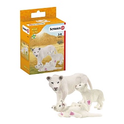 Фигурка - Львица со львятами (Schleich, 42505) - миниатюра