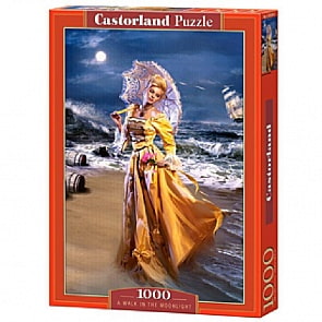 Пазл Castorland 1000 деталей, Прогулка при луне (Castorland, C-103324)
