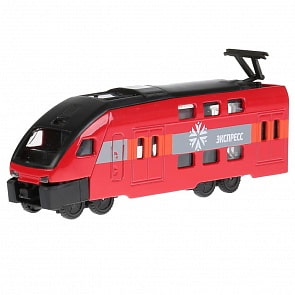 Поезд экспресс металлический, открываются двери, инерционный, 16 см (Технопарк, SB-18-15WB.19)
