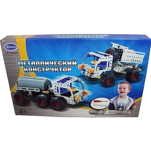 Детский металлический конструктор «Грузовик», 224 детали (Rinzo, pt-00156)