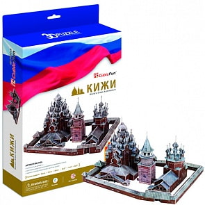 3D пазл из пенокартона – Кижи Россия, 261 деталь (CubicFun, MC163h)