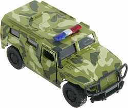 Инерционная металлическая машинка ГАЗ Тигр - Военная (Play Smart, Р41117) - миниатюра