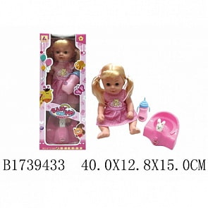 Кукла функциональная с горшком, свет и звук, с бутылочкой и одеждой (B1739433sim)