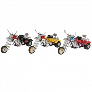 Мотоцикл металлический Трайк 18 см, свет, звук, выдвижная подножка, вращается руль (Технопарк, ZY797890-R) (ассортимент)