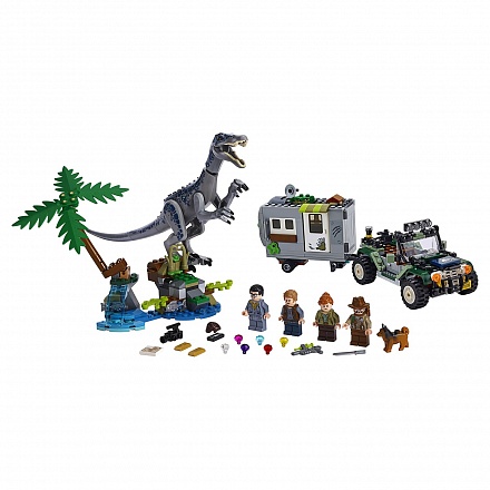 Конструктор Lego Jurassic World - Поединок с бариониксом: охота за сокровищами 