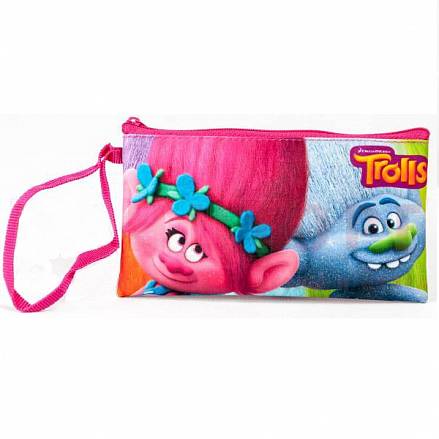 Плоский пенал с ручкой. Тролли 