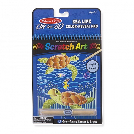 Блокнот для творчества Scratch art Жизнь в океане 